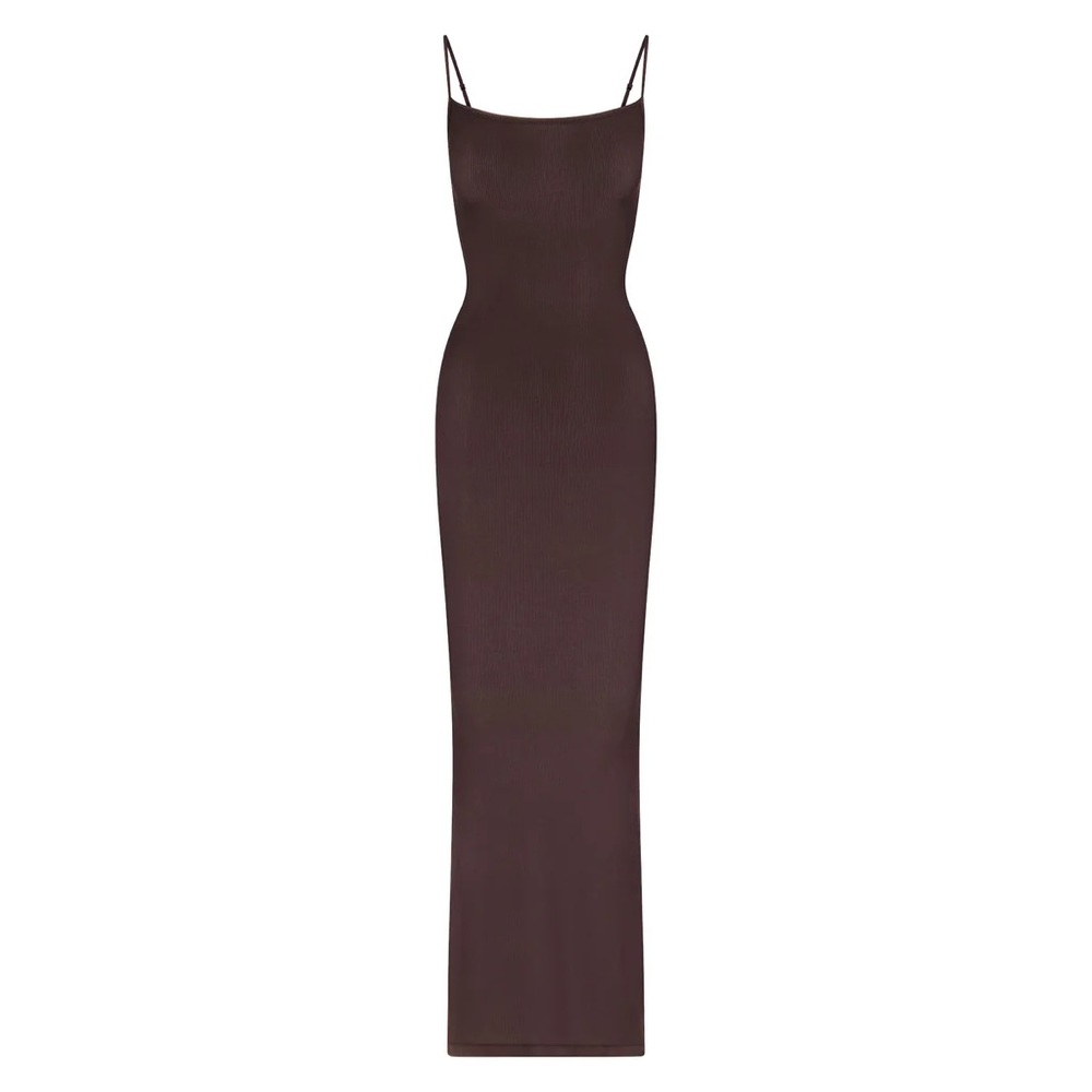 NWT - SKIMS FITS EVERYBODY LONG SLIP DRESS | COCOA
